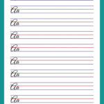 Free Printable Cursive Writing Worksheet Templates | Canva With Regard To Free Printable Cursive Writing Template