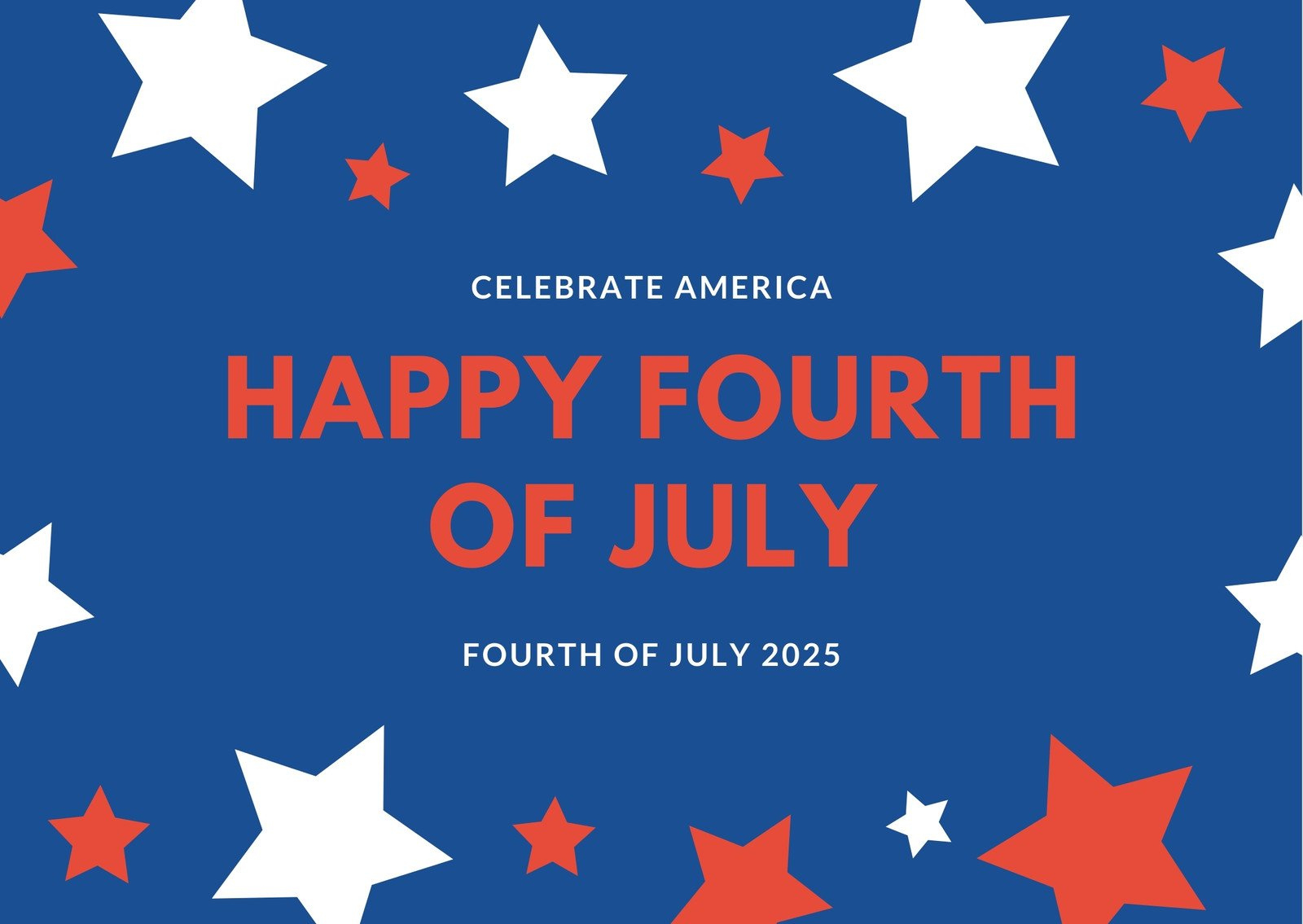 Free Printable, Customizable 4Th Of July Card Templates | Canva for Free Printable 4Th Of July Template