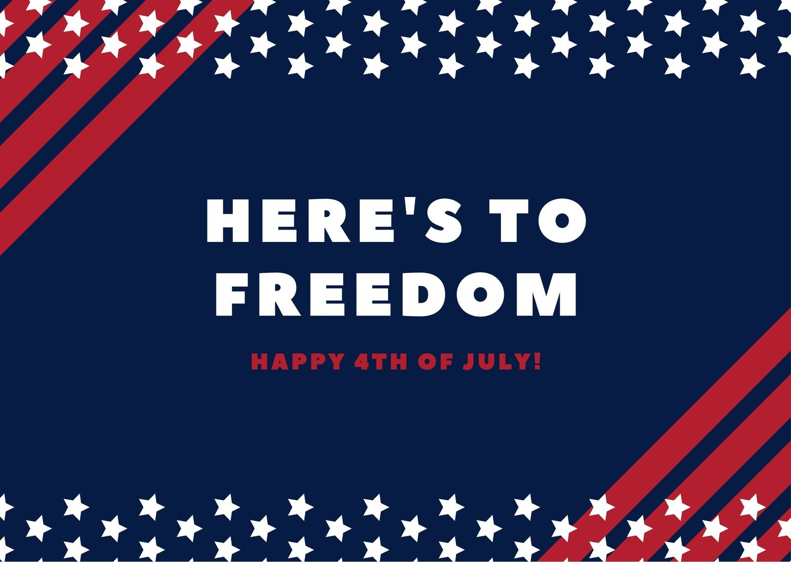 Free Printable, Customizable 4Th Of July Card Templates | Canva intended for Free Printable 4Th Of July Template