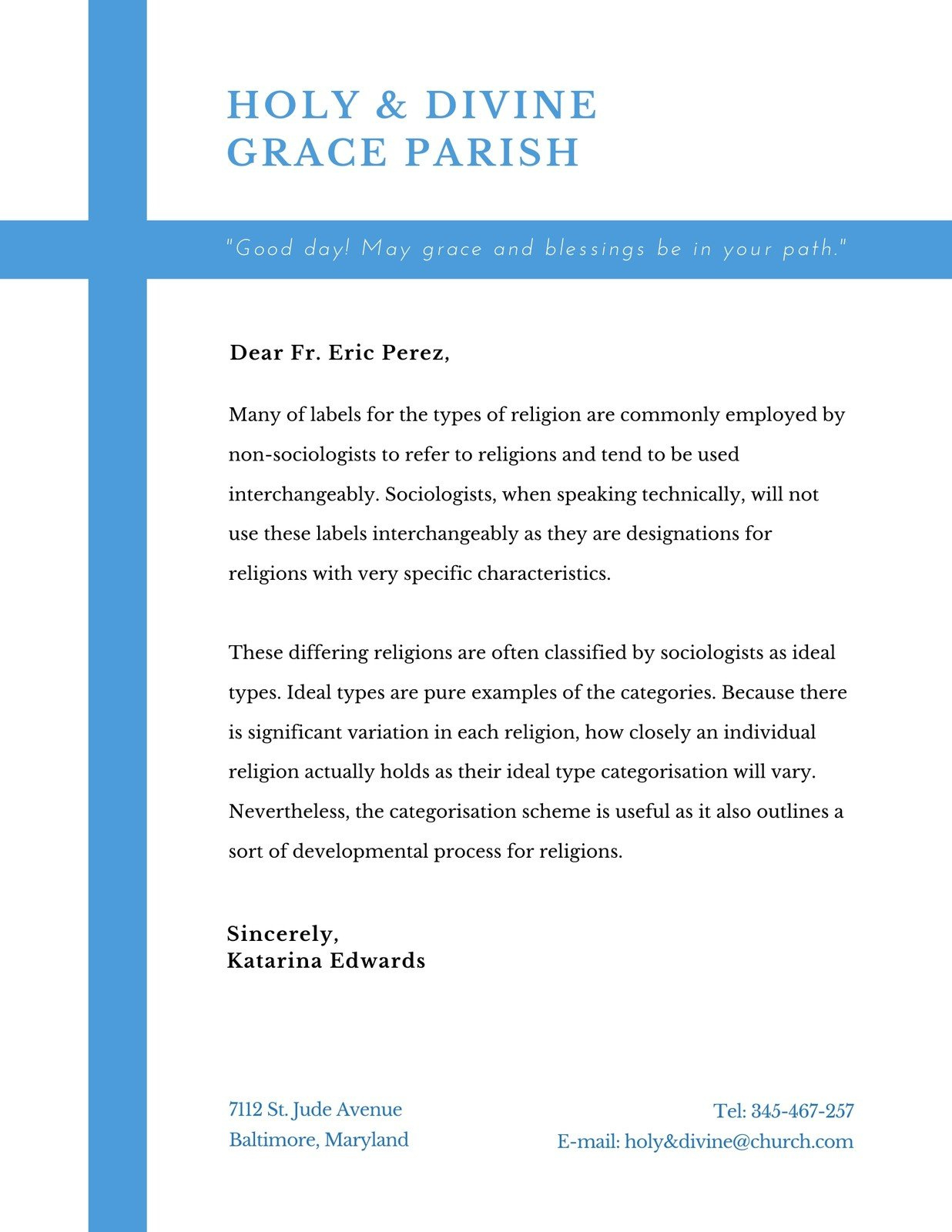 Free, Printable, Customizable Church Letterhead Templates | Canva in Free Printable Church Letterhead Template