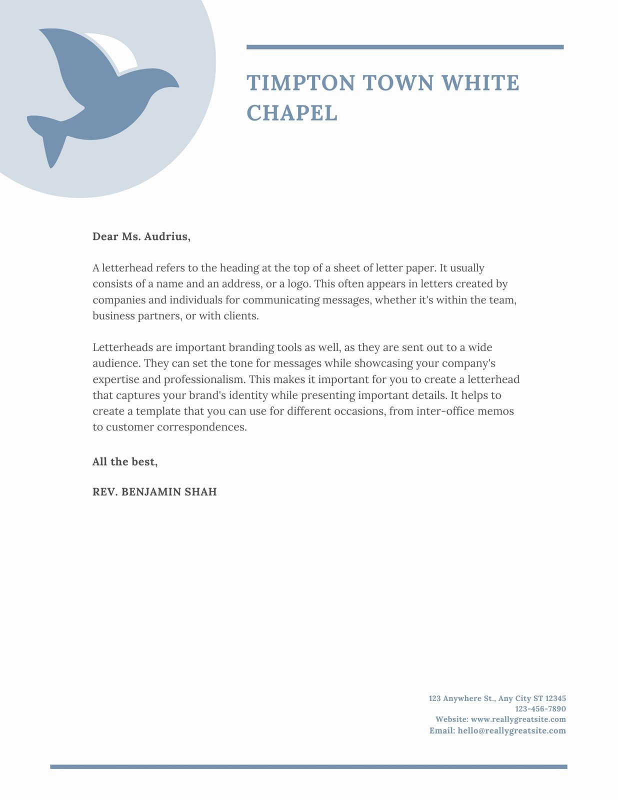 Free, Printable, Customizable Church Letterhead Templates | Canva throughout Free Printable Church Letterhead Template