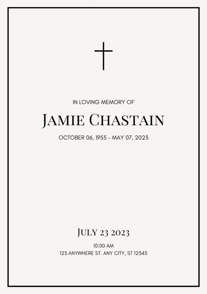 Free Printable Funeral Order of Service Template