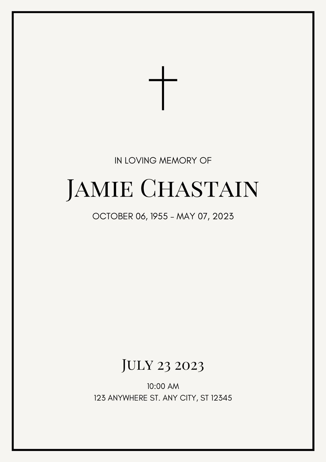 Free Printable, Customizable Funeral Program Templates | Canva in Free Printable Funeral Order of Service Template