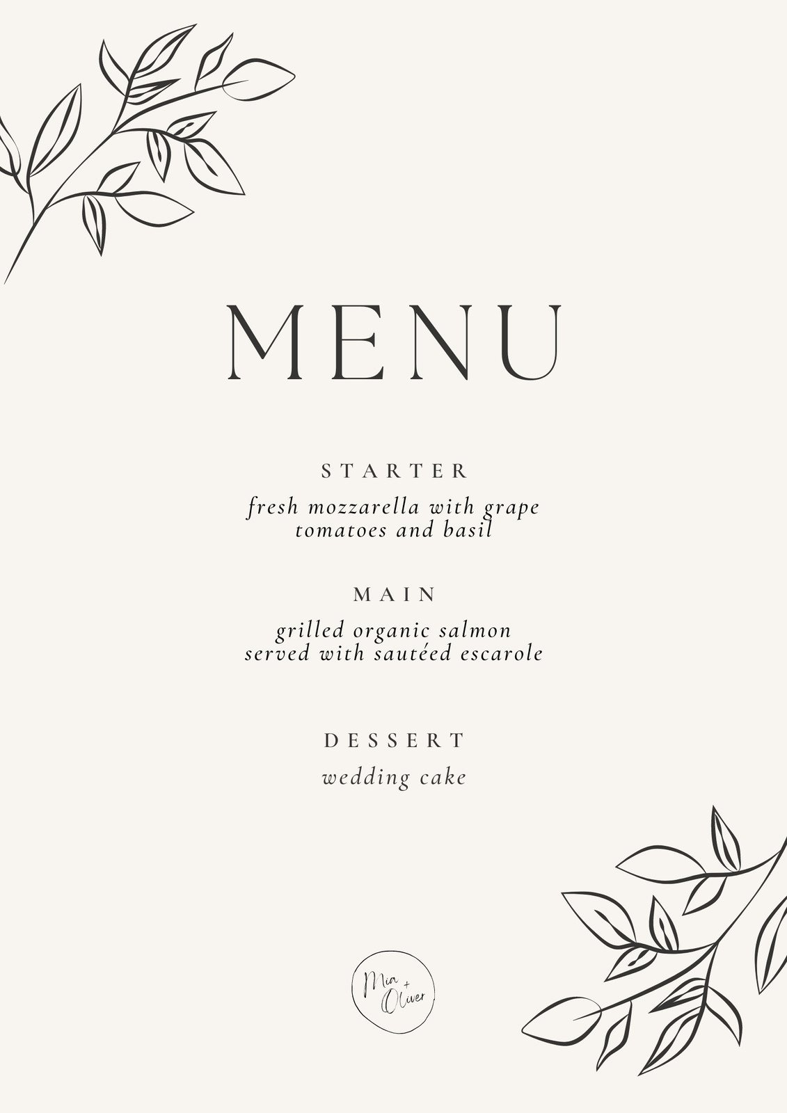 Free Printable, Customizable Wedding Menu Templates | Canva in Free Printable Food Menu Template