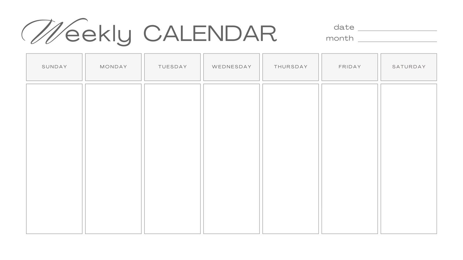 Free, Printable, Customizable Weekly Calendar Templates | Canva inside Free Printable Calendar Template Weekly