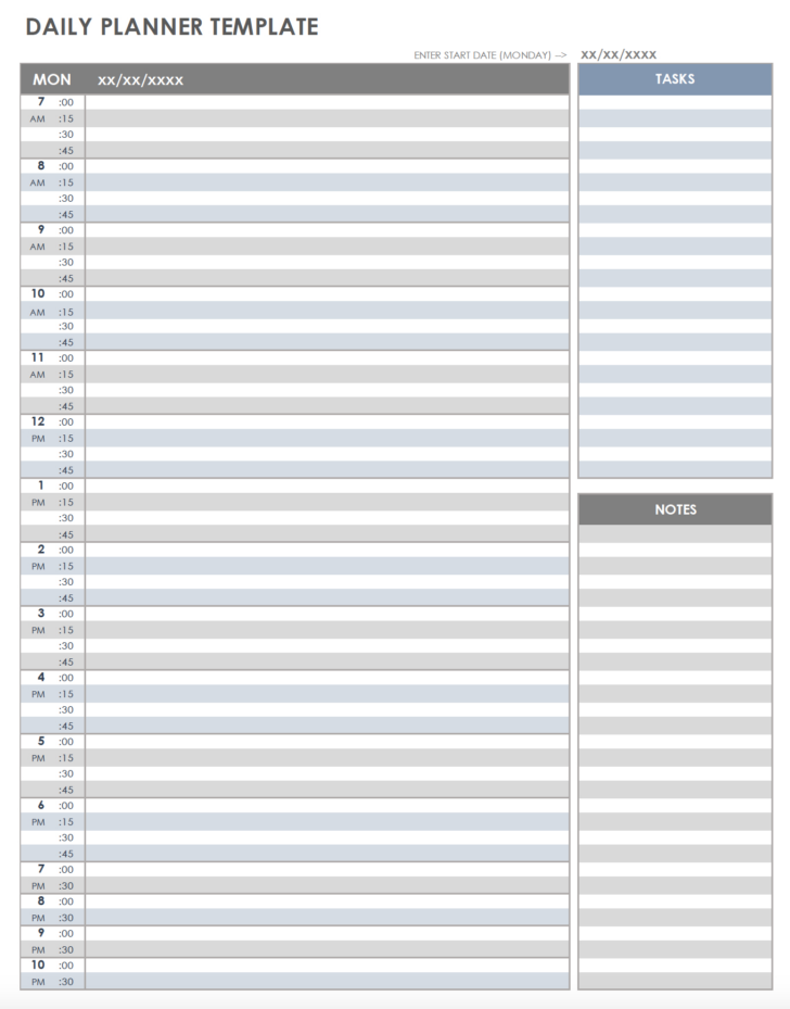 Free Printable Daily Organizer Template