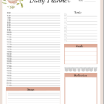 Free Printable Daily Planner Pages {Templates} Intended For Free Printable Daily Journal Template