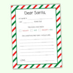 Free Printable "Dear Santa" Letter Template For Kids   The Craft Throughout Free Printable Dear Santa Template