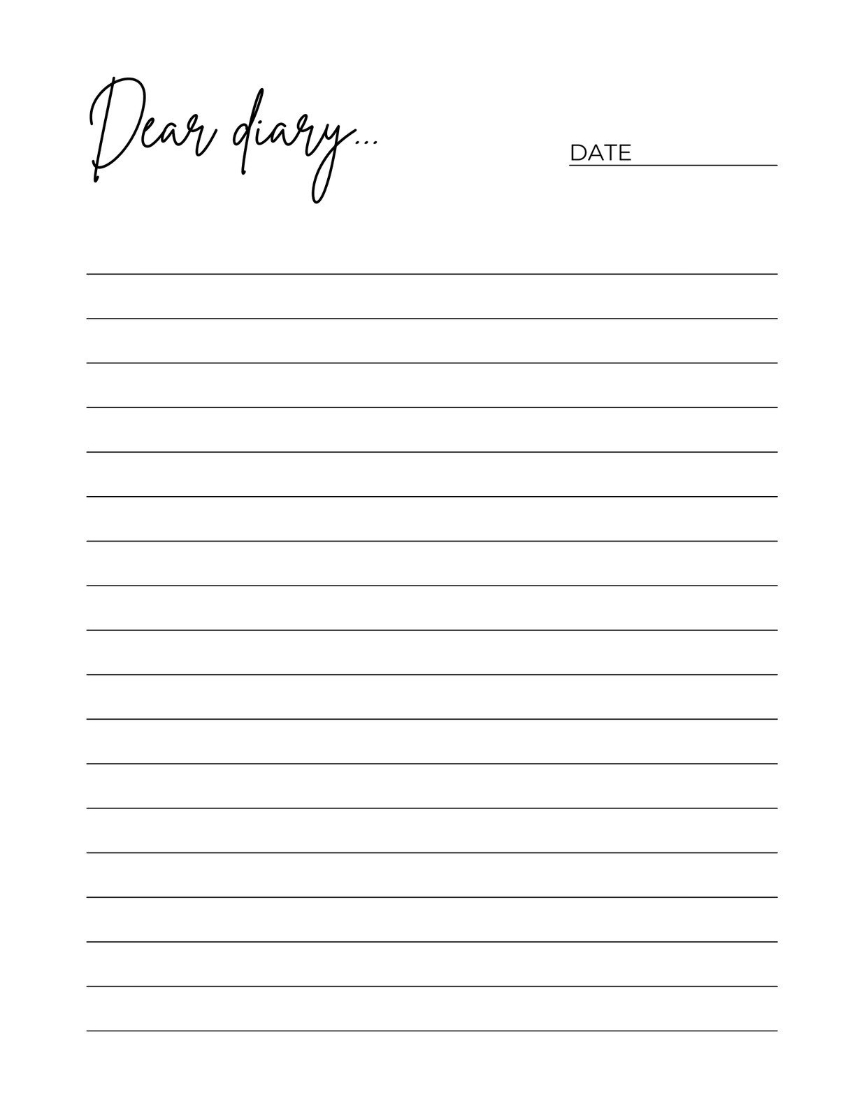 Free Printable Diary Templates You Can Customize | Canva with Free Printable Diary Pages Template