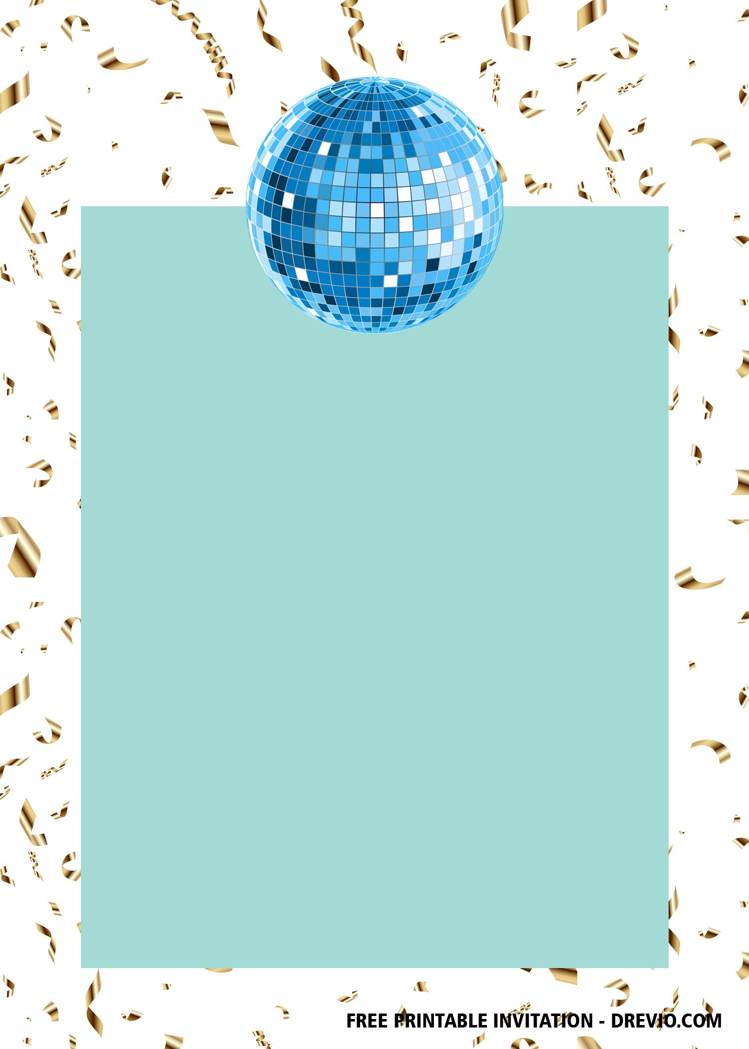 Free Printable Disco Party Invitation Templates within Free Printable Disco Party Invitations Template