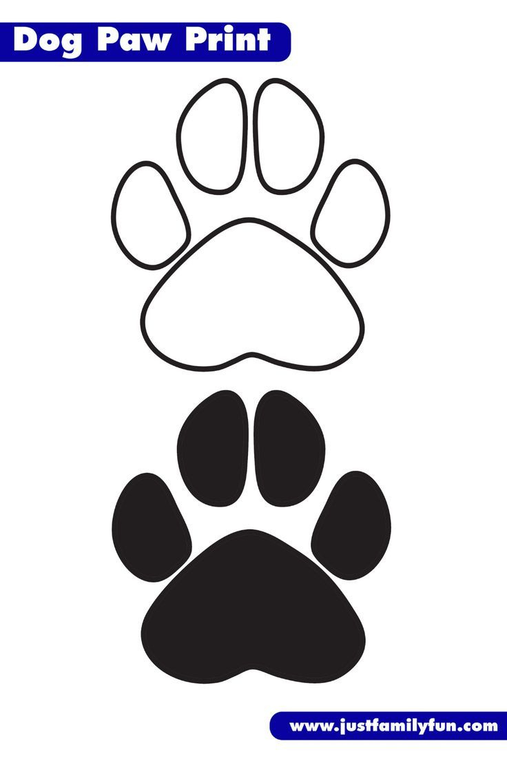 Free Printable Dog Paw Print Outline Template with Free Printable Dog Paw Print Template