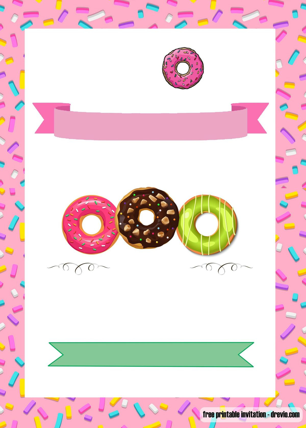 Free Printable Donuts Invitation Templates pertaining to Free Printable Donut Party Invitation Template Free