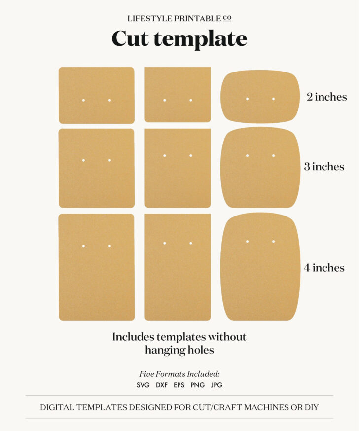 Free Printable Earring Card Template