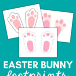 Free Printable Easter Bunny Footprints   Making Frugal Fun Throughout Free Printable Easter Bunny Feet Template