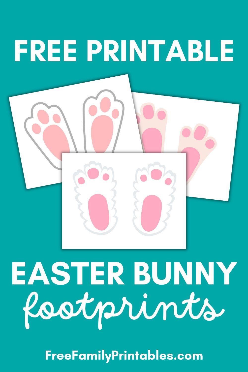 Free Printable Easter Bunny Footprints - Making Frugal Fun throughout Free Printable Easter Bunny Feet Template