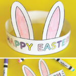 Free Printable Easter Bunny Hat   Pjs And Paint Inside Free Printable Easter Bonnet Template