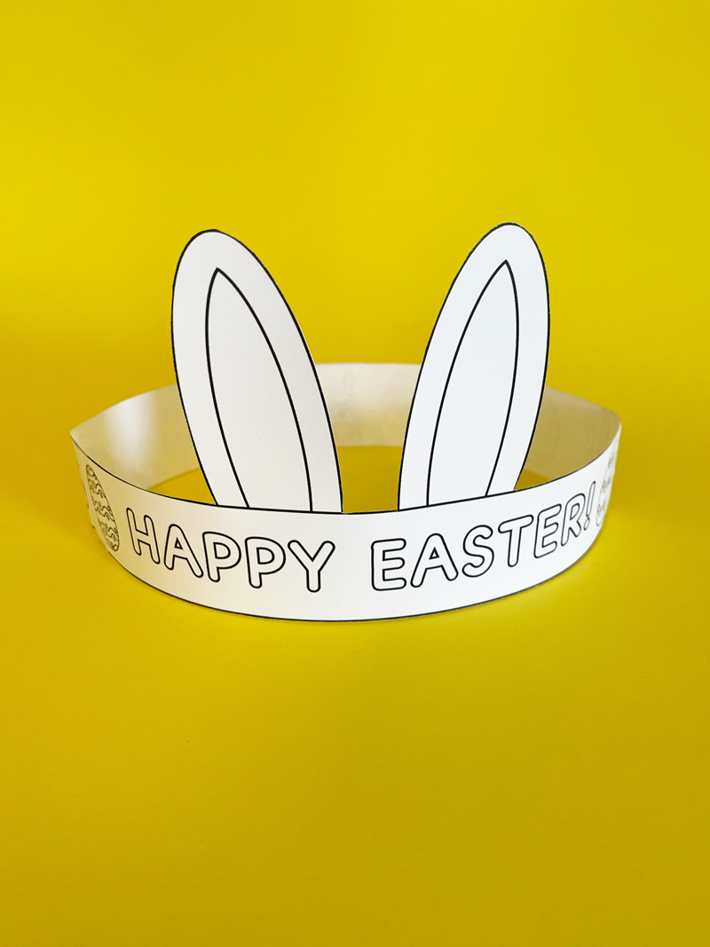 Free Printable Easter Bunny Hat - Pjs And Paint inside Free Printable Easter Bonnet Template
