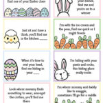 Free Printable Easter Egg Hunt Clues   World Of Printables For Free Printable Easter Egg Hunt Template