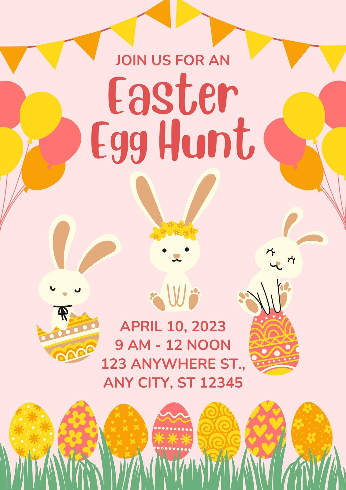 Free Printable Easter Egg Hunt Flyer Templates | Canva intended for Free Printable Easter Flyer Template