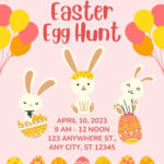 Free Printable Easter Egg Hunt Flyer Templates | Canva Throughout Free Printable Easter Egg Hunt Template