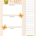 Free Printable Easter Menu Planner And Recipes   An Alli Event Throughout Free Printable Easter Menu Template