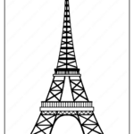 Free Printable Eiffel Tower Pdf Vector Outline For Free Printable Eiffel Tower Template