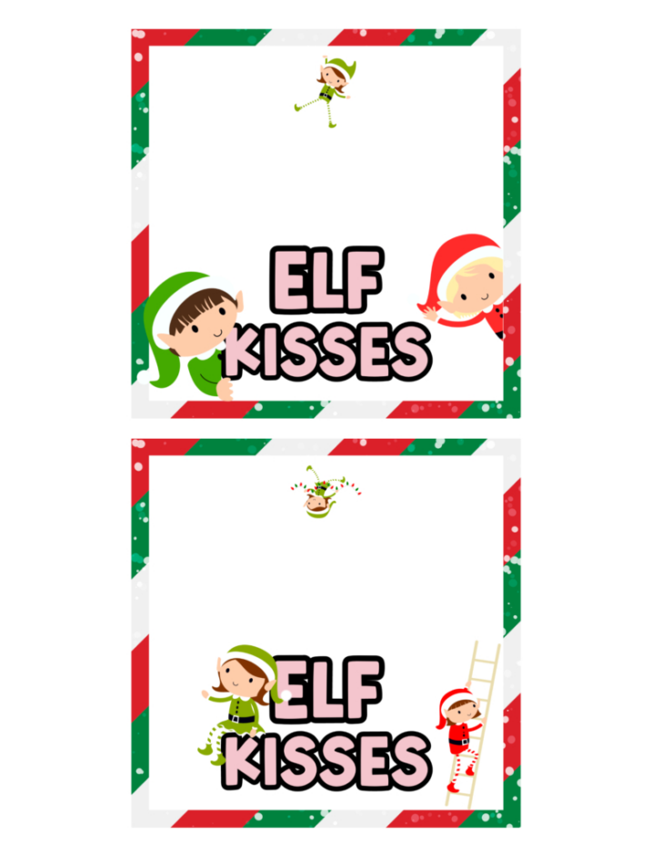 Free Printable Elf Kisses Printable Template