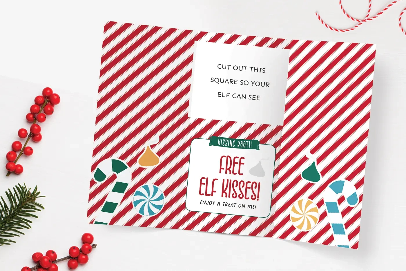 Free Printable Elf On The Shelf Kissing Booth - Favorite Printables pertaining to Free Printable Elf Kisses Printable Template