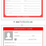 Free Printable Emergency Card Templates [Pdf Included] For Free Printable Emergency Card Template