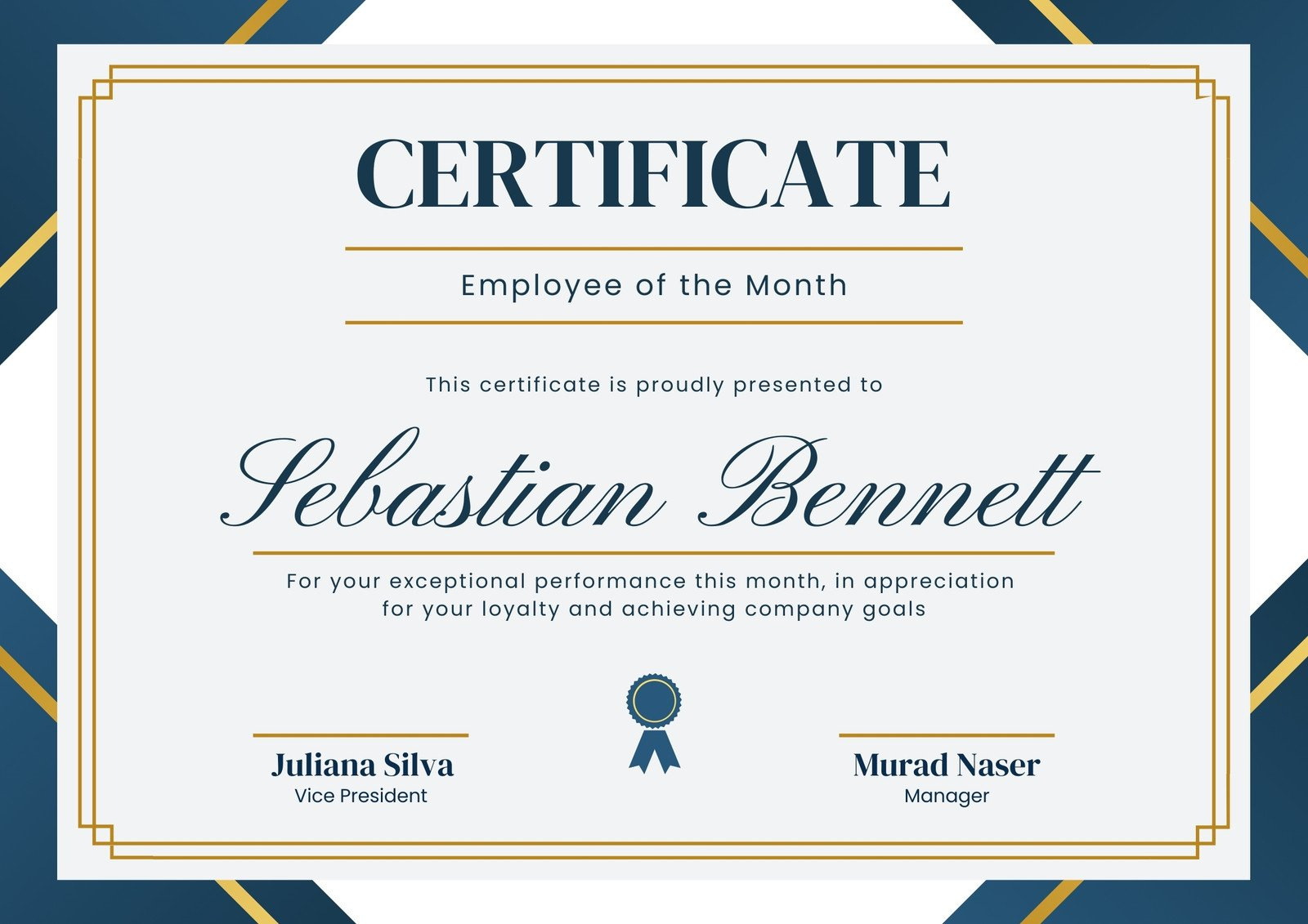 Free Printable Employee Of The Month Certificate Templates | Canva intended for Free Printable Employee of the Month Certificate Template