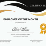 Free Printable Employee Of The Month Certificate Templates | Canva Regarding Free Printable Employee Of The Month Certificate Template