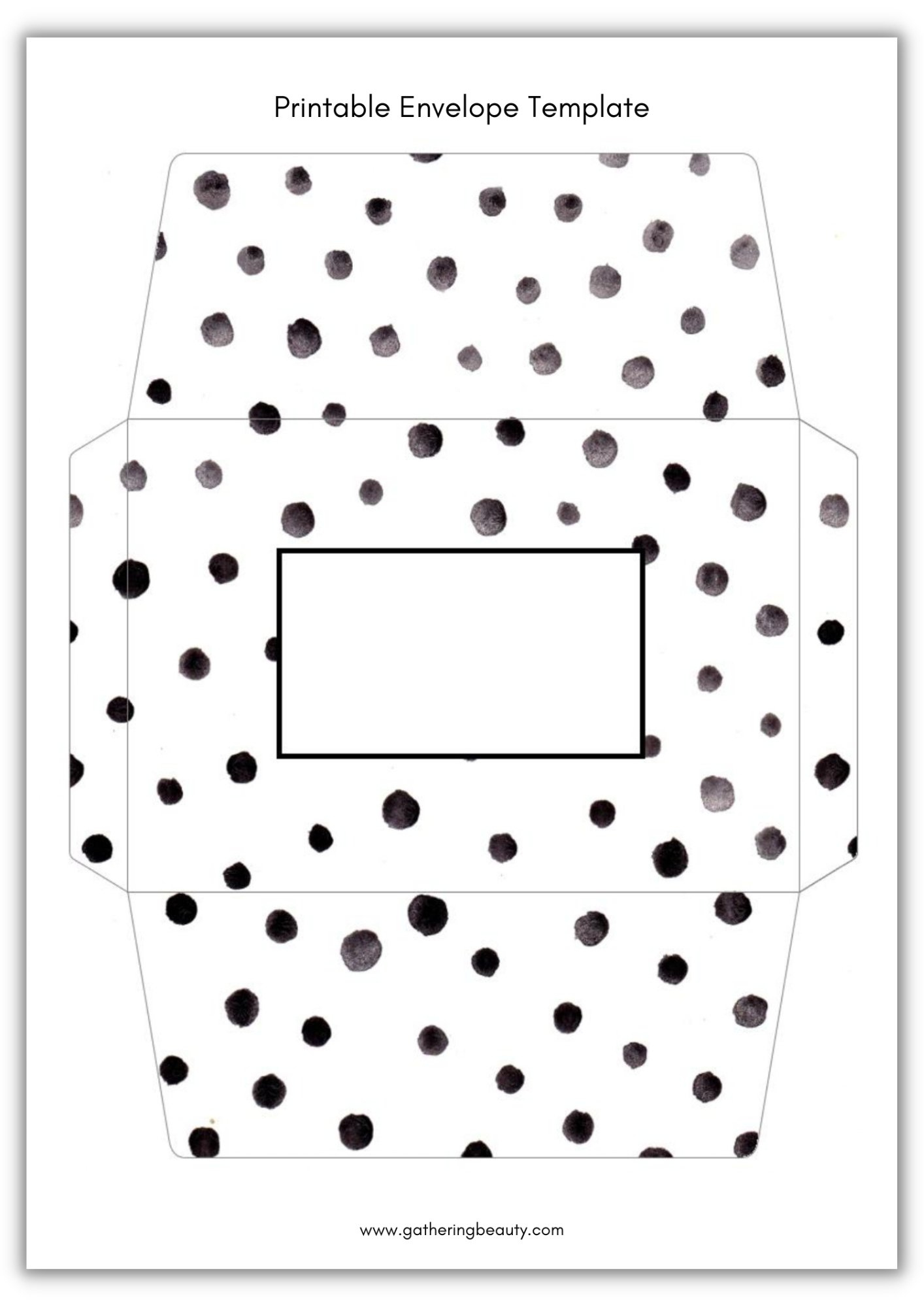 Free Printable Envelope Template — Gathering Beauty with Free Printable A6 Envelope Template