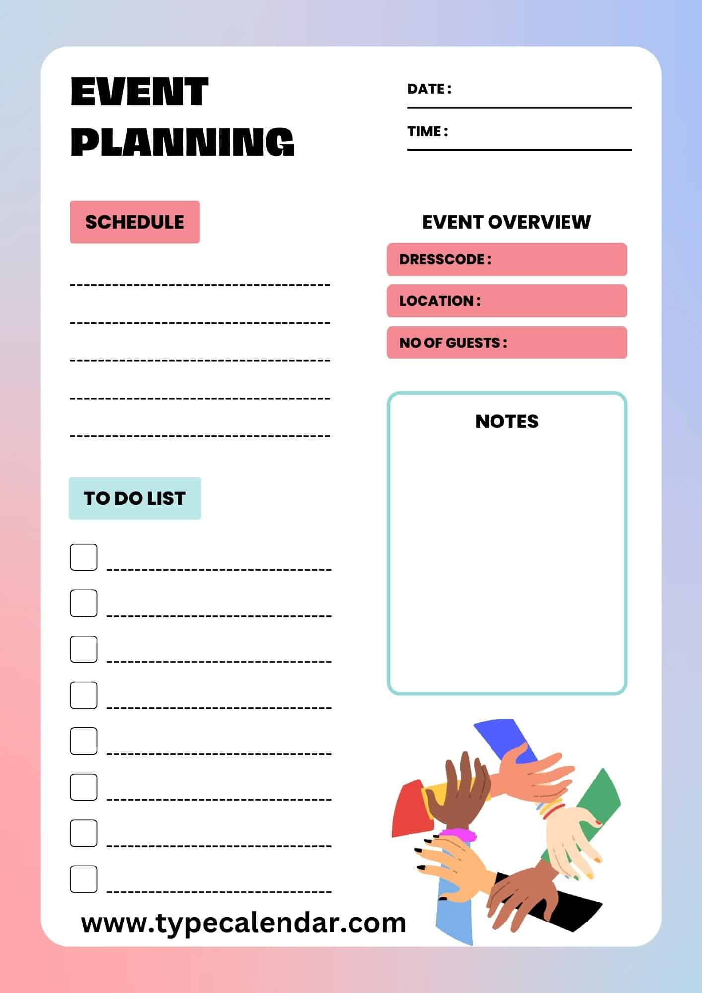 Free Printable Event Planning Templates [Word, Pdf, Excel] within Free Printable Event Planning Template