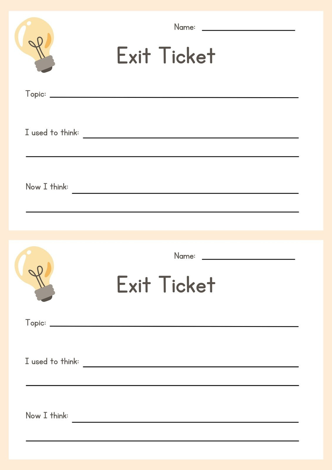 Free Printable Exit Ticket Templates You Can Customize | Canva with regard to Free Printable Exit Ticket Template