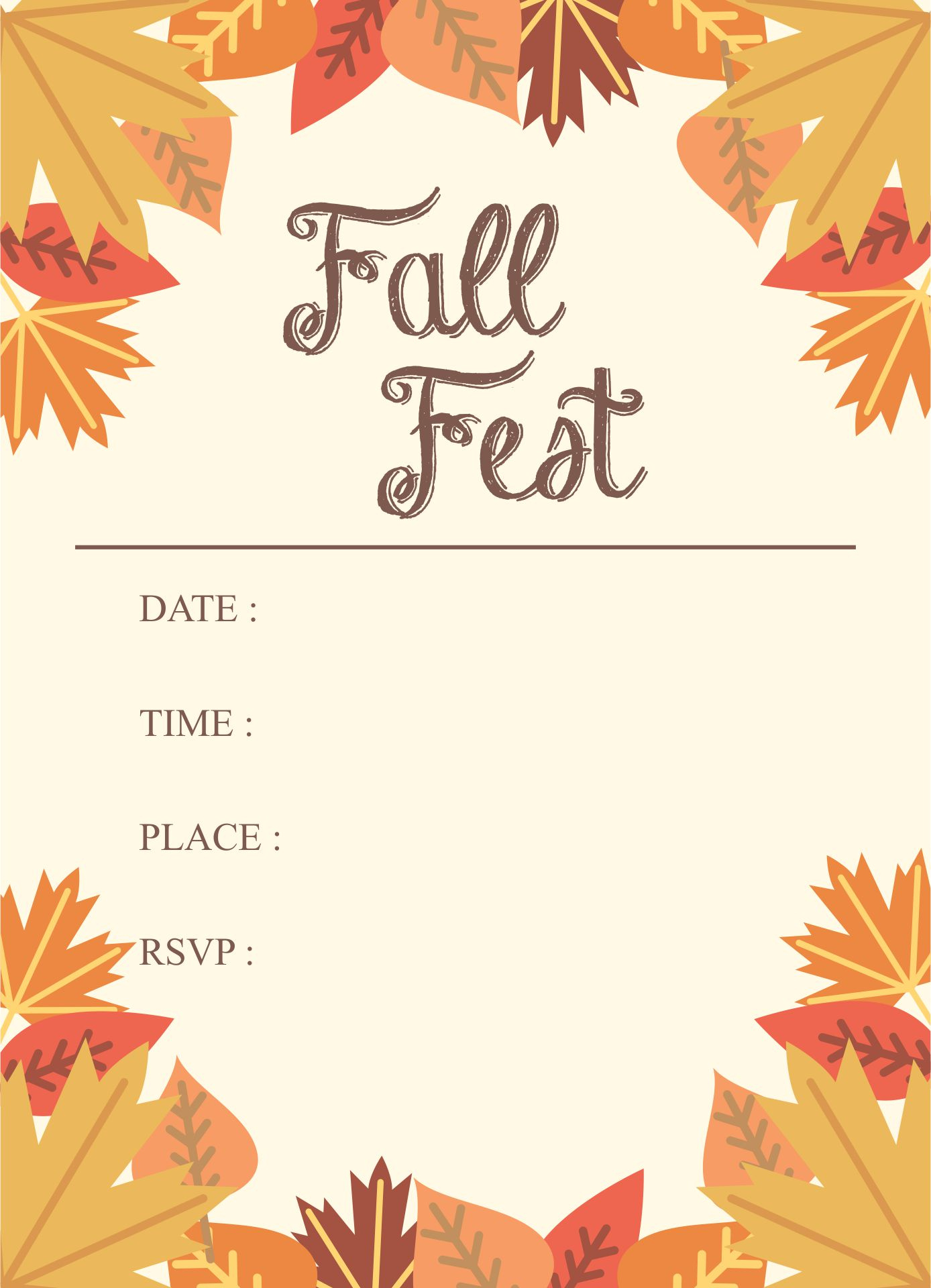 Free Printable Fall Festival Flyer Templates - Educational regarding Free Printable Fall Festival Flyer Template