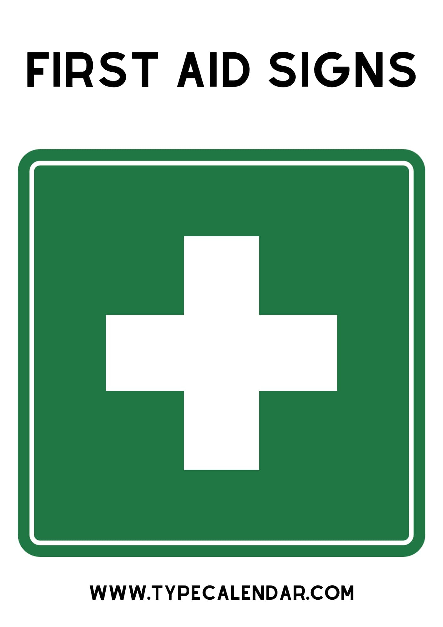 Free Printable First Aid Sign Templates [Word, Pdf] A4 intended for Free Printable First Aiders Sign Template