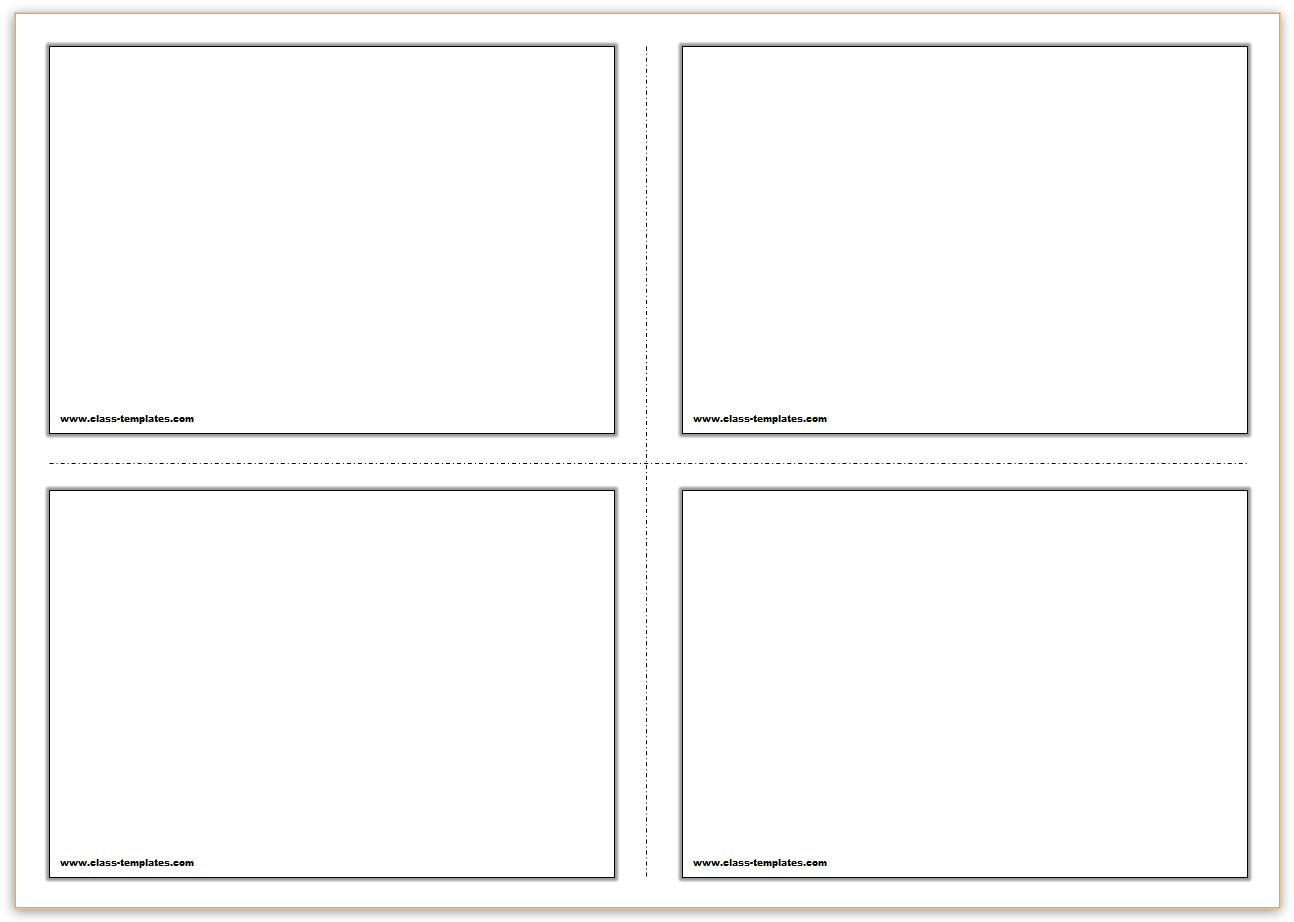 Free Printable Flash Cards Template for Free Printable Blank Card Template