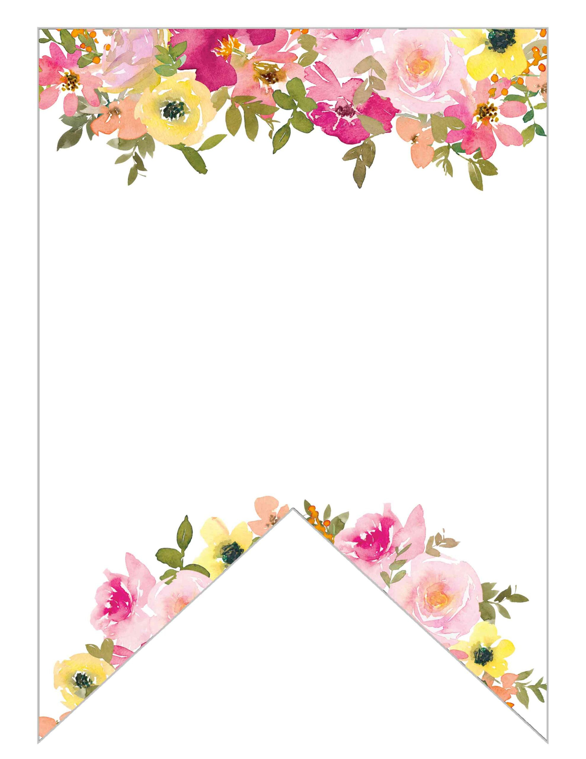 Free Printable Floral Alphabet Banner Letters - Lovely Planner with regard to Free Printable Banner Letter Template