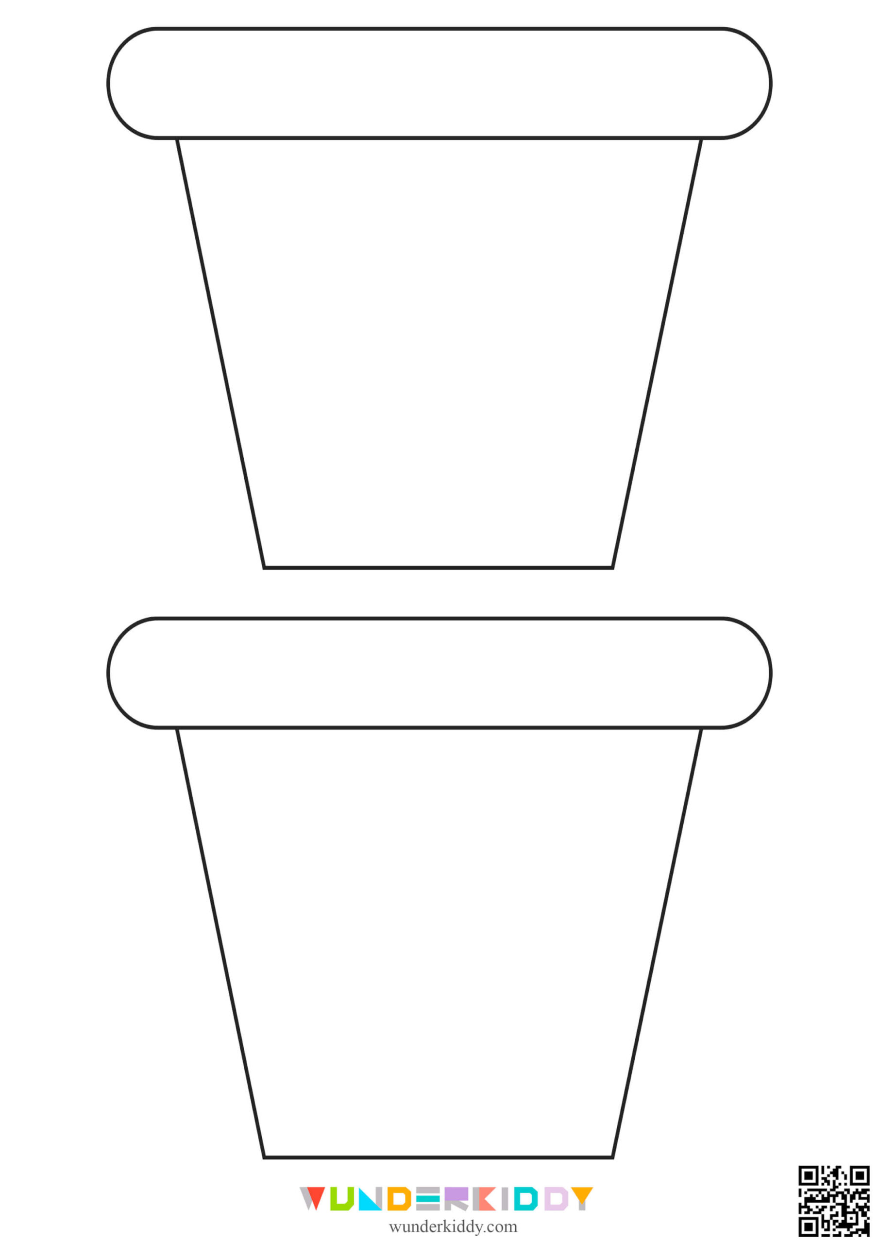 Free Printable Flower Pot Paper Craft Template For Children for Free Printable Flower Pot Template