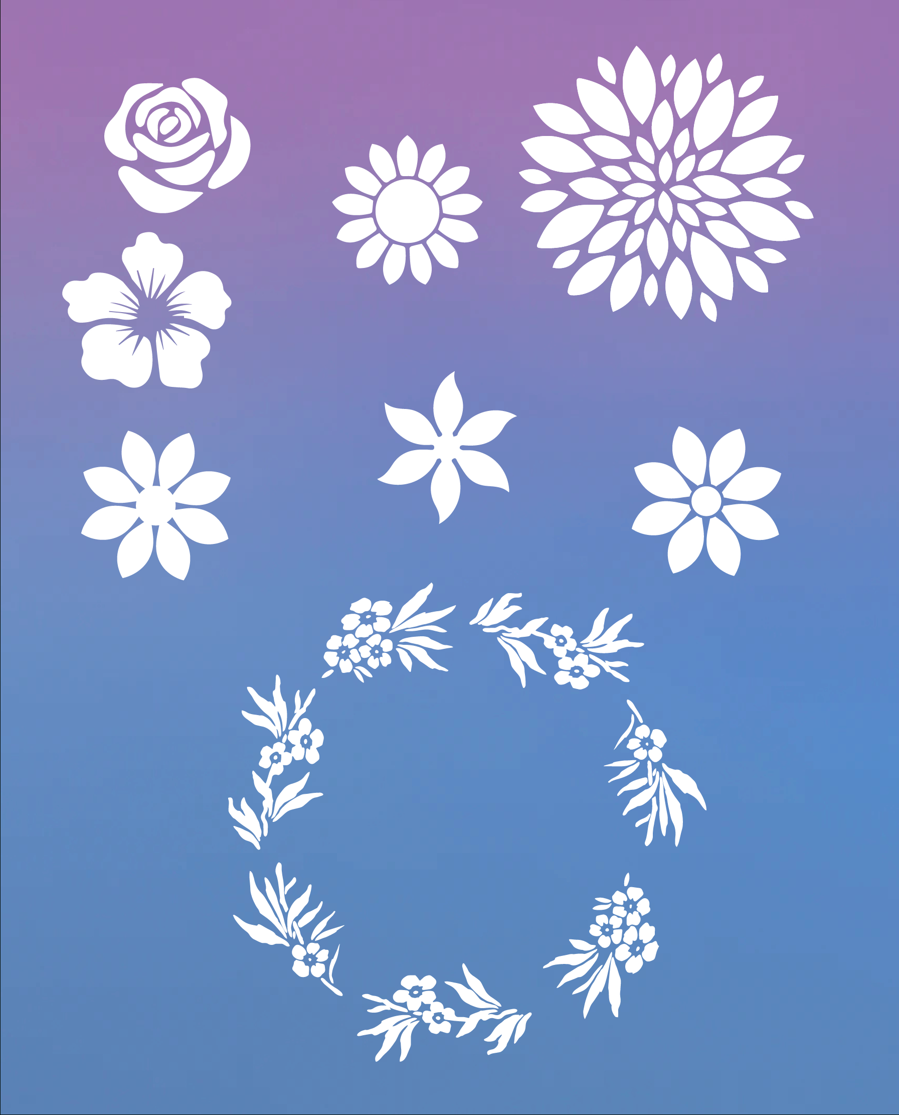 Free Printable Flower Stencil Designs And Templates for Free Printable Flower Stencil Template