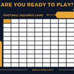 Free Printable Football Squares Game Card Templates | Canva For Free Printable Football Squares Template