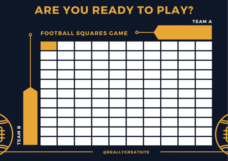 Free Printable Football Squares Template