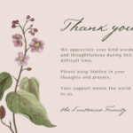 Free, Printable Funeral Thank You Card Templates To Customize | Canva With Free Printable Funeral Thank You Card Template