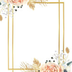 Free Printable) Gold Wedding Invitation Template With Regard To Free Printable Blank Wedding Invitation Template