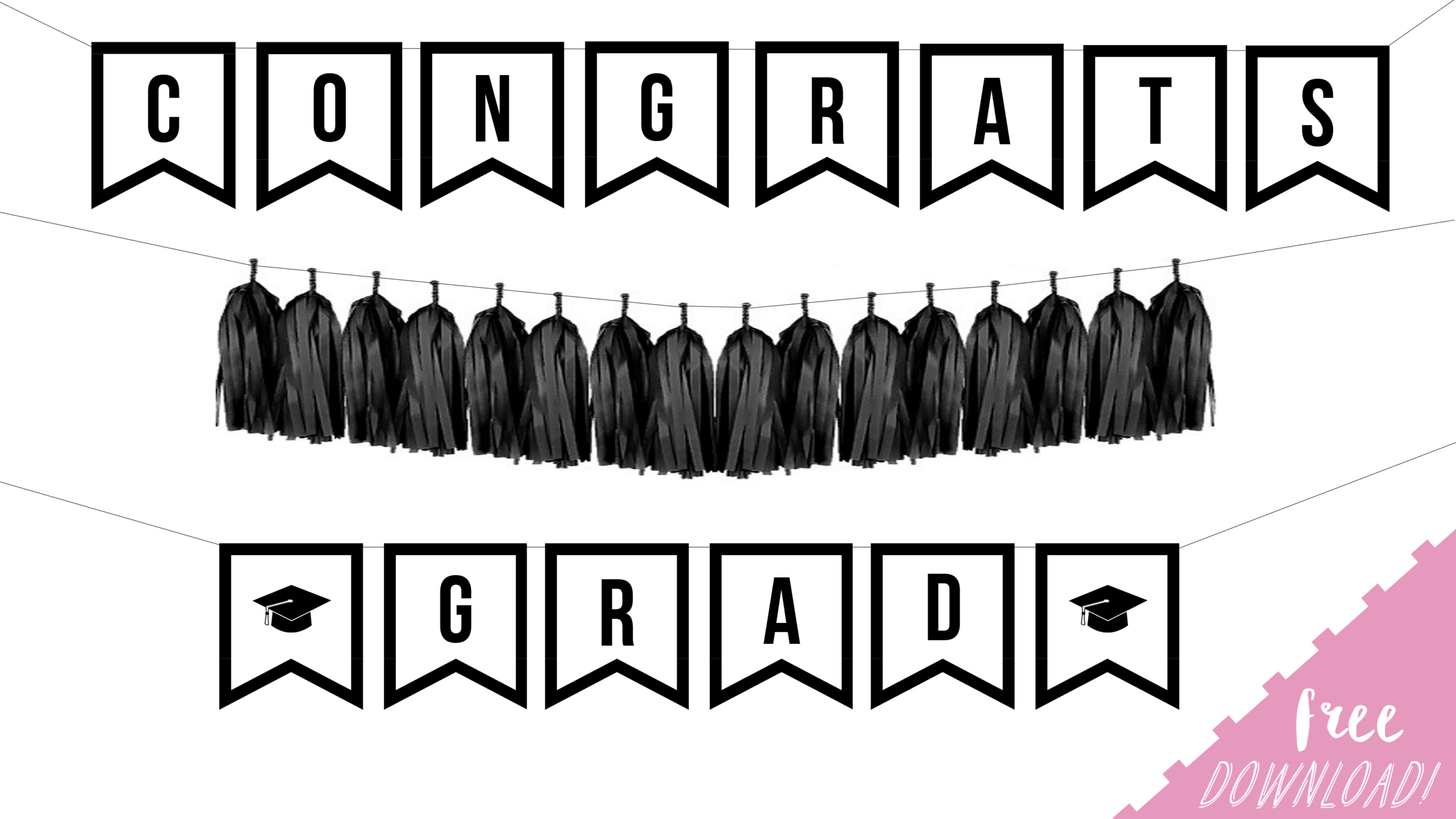 Free Printable Graduation Banner -Sophia Lee regarding Free Printable Congratulations Banner Template