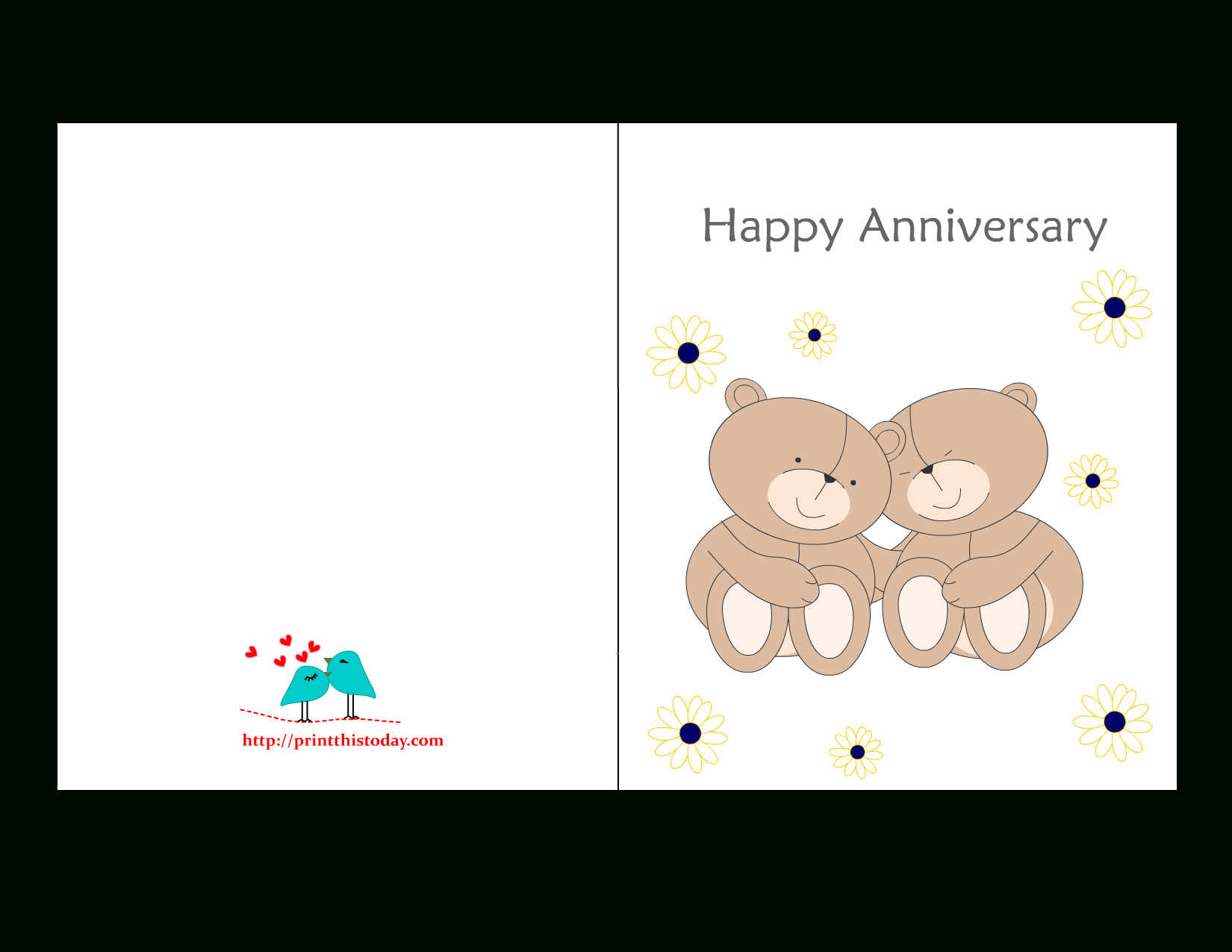 Free Printable Happy Anniversary Cards with Free Printable Anniversary Card Template