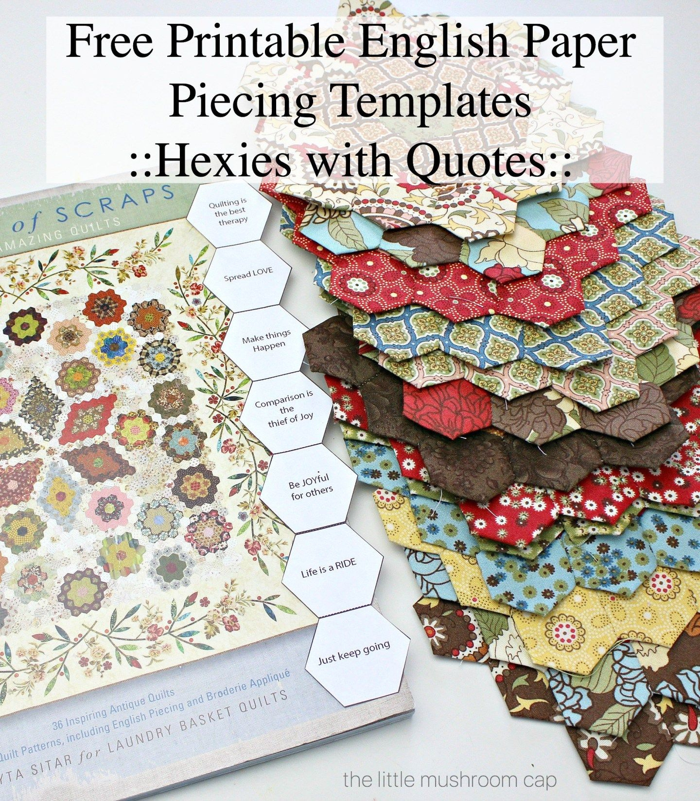 Free Printable Hexagon English Paper Piecing Template - The Little for Free Printable English Paper Piecing Template