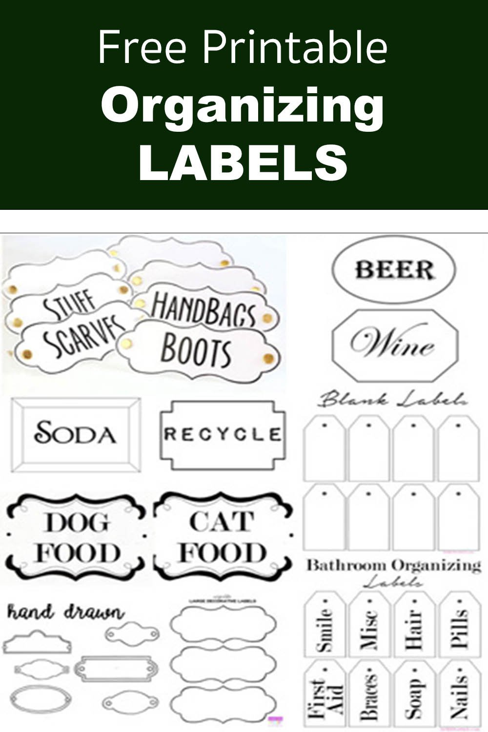 Free Printable Labels To Organize Your Stuff - In My Own Style with regard to Free Printable File Cabinet Label Template