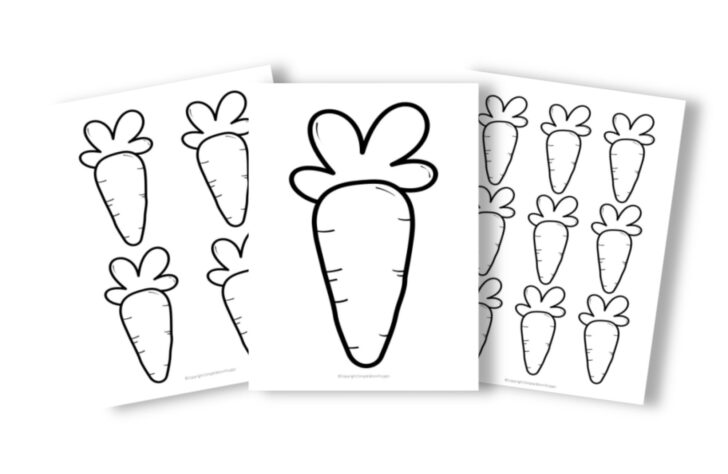 Free Printable Easter Carrot Template