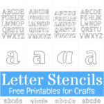 Free Printable Letter Stencils For Crafts In Free Printable Alphabet Stencils Template